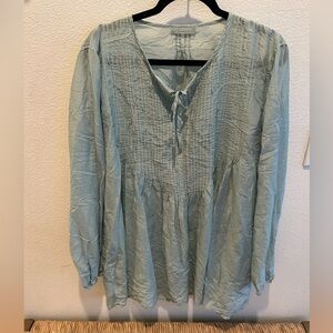 CP SHADES cotton silk blend Tunic Blouse